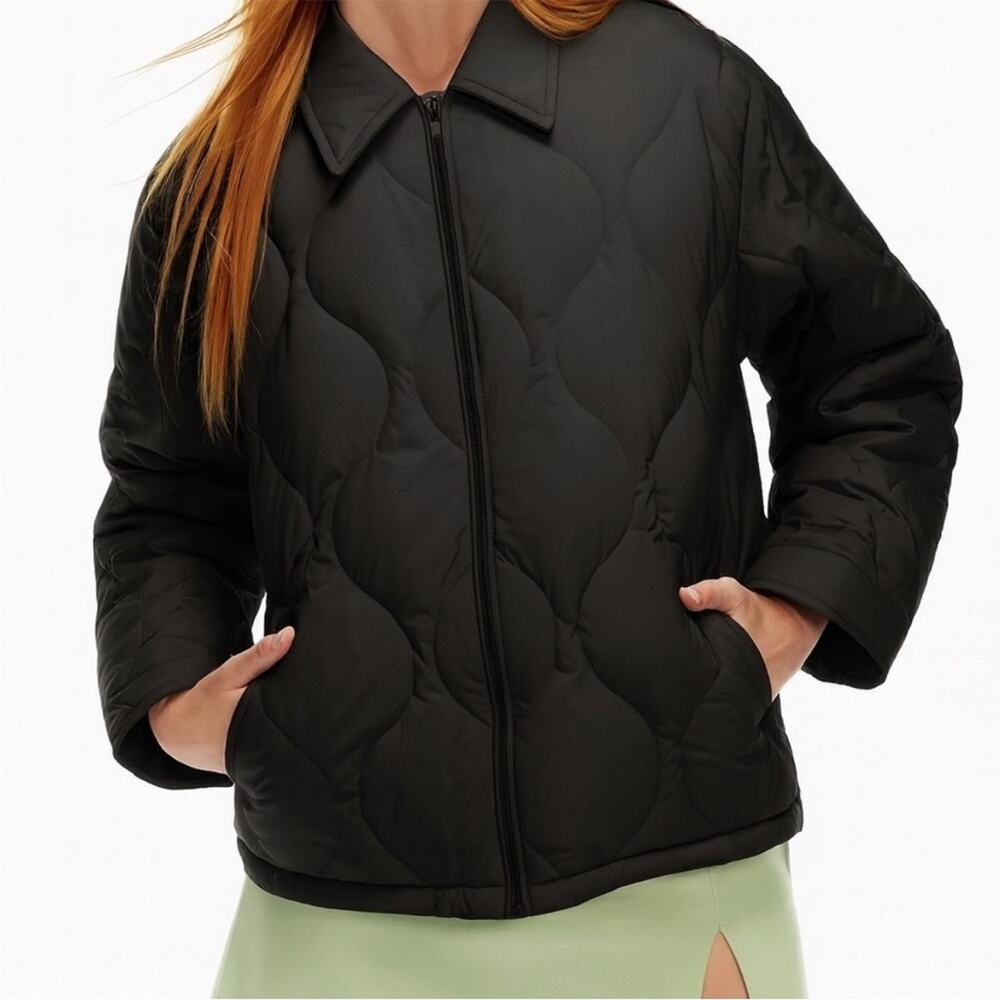 Aritzia Sunday Best Elliott Puffer Jacket Black Goose Down Fill XXS $198